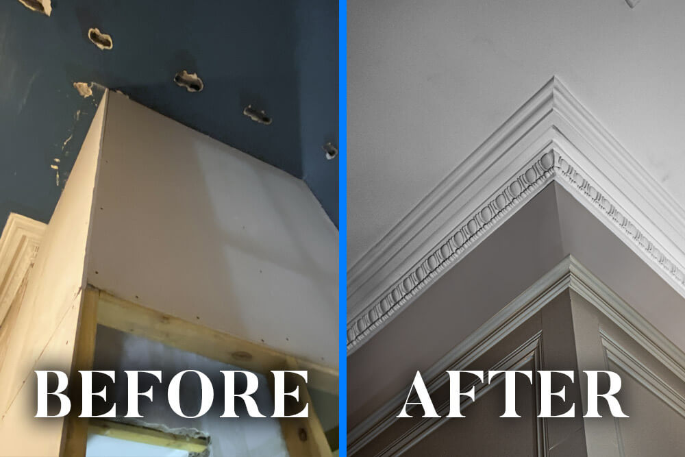 Link to Cornice repair and ceiling rose installation in Finnieston, Glasgow